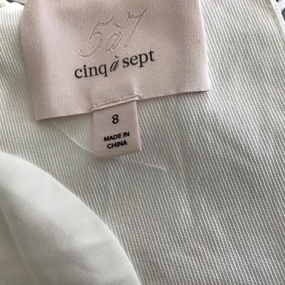 CINQ À SEPT Lined Cotton BLend White 
Alia Halter Neck Bubble Hem Minidress 8 - Picture 6 of 8